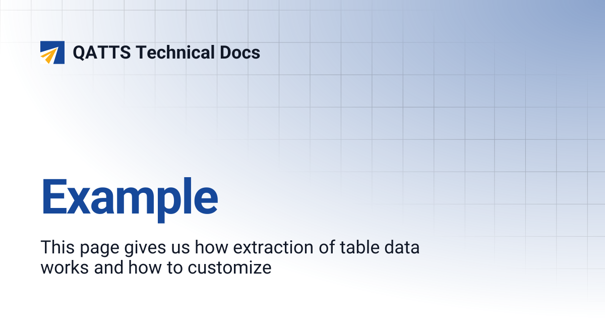 Example | QATTS Technical Docs